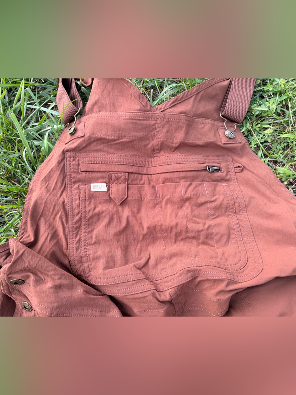 NWT Duluth Trading Co Rust-Brown Women's Gardening Bib Overalls 🪴 - Picture 2 of 7